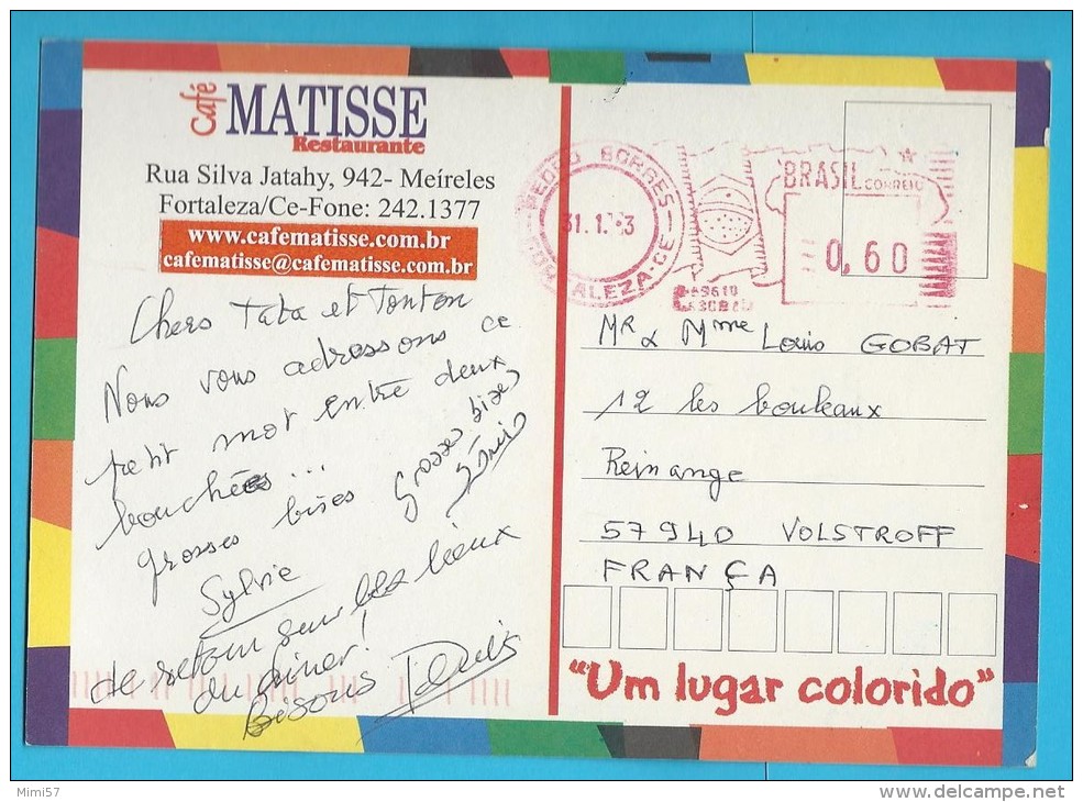 C.P.M. Publicitaire - Brésil - Café Matisse ( Voir Lieu Au Dos De La Carte ) - Autres