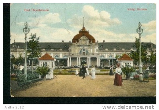 Litho Bad Oeynhausen Königliches Kurhaus Frauen In Langen Kleidern 23.5.1911 - Bad Oeynhausen