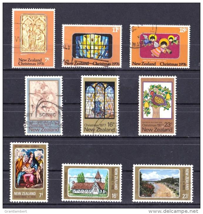 New Zealand 1976, 1977, 1978 Christmas Sets Of 3 Used - Used Stamps