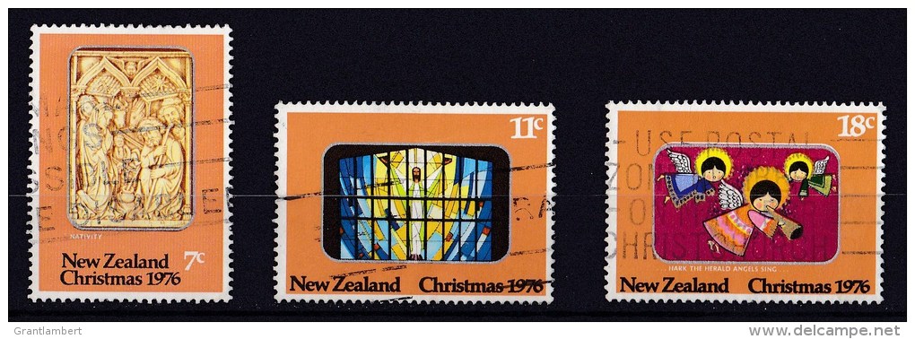 New Zealand 1976 Christmas Set Of 3 Used - Used Stamps