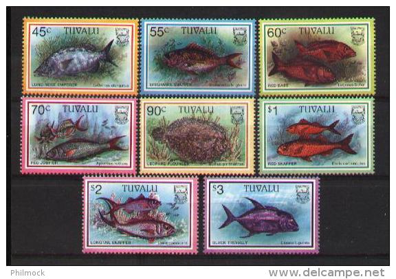 Nice Set Tuvalu Fisch - Poissons N°154 De 1981 - MNH - Tuvalu (fr. Elliceinseln)