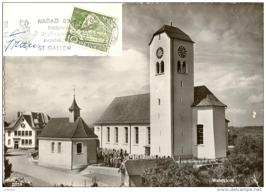 Waldkirch - Kirche Mit Kapelle Und Friedhof             Ca. 1950 - Waldkirch