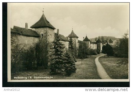 Weißenburg I. Bayern Stadtmauer-Partie Sw 4.7.1932 - Weissenburg