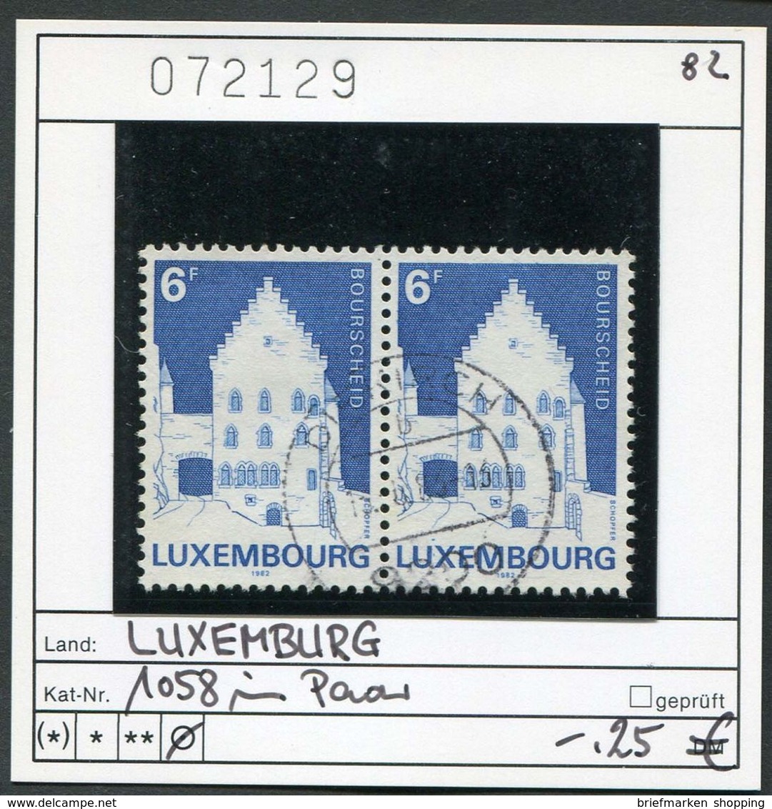 Luxemburg - Luxembourg - Michel 1058 Im Paar - Oo Oblit. Used  Gebruikt - - Used Stamps