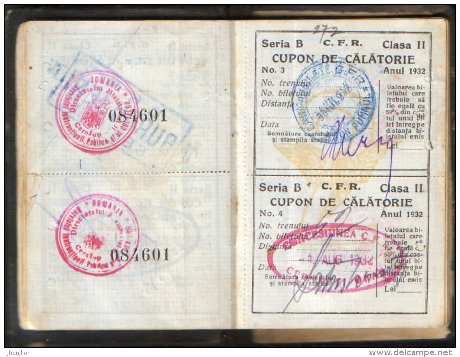 Romania-Identification card for travel CFR years 1930-1934, Bukovina-Cernautzi-7/scan s