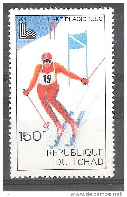 Tchad,JO , Jeux Olympiques / Olympics LAKE PLACID 1980, Ski, Course De Descente, Yvert N° 374, Neuf **, TB - Invierno 1980: Lake Placid