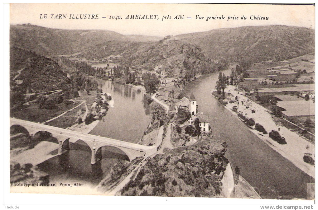 Ambialet (Villefranche D´Albigeois-Albi-Tarn)-19 18-Vue Générale Prise Du Château-Belle Oblitération  D´Albi En 1918 - Villefranche D'Albigeois