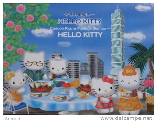 Folder 2004 Hello Kitty Stamps S/s Cartoon Sunset Oval Wharf Bird Taipei 101 Coffee Cat Unusual - Other & Unclassified