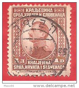 YUGOSLAVIA - REGNO SERBIA CROAZIA SLOVENIA  - USATO - 1923 - King Alexander - 1 Din. - Michel YU 169 - Used Stamps