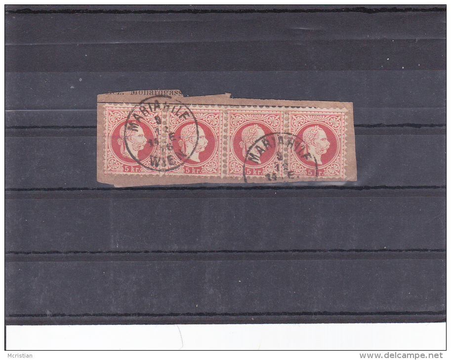 Stripe Of Four Stamps FRANZ JOSEPH - Gebraucht