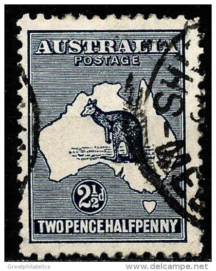 AUSTRALIA 1915 GEORGE V SC# 46 KANGAROO AND MAP VF USED CV.$17.50 (DEL09) - Oblitérés