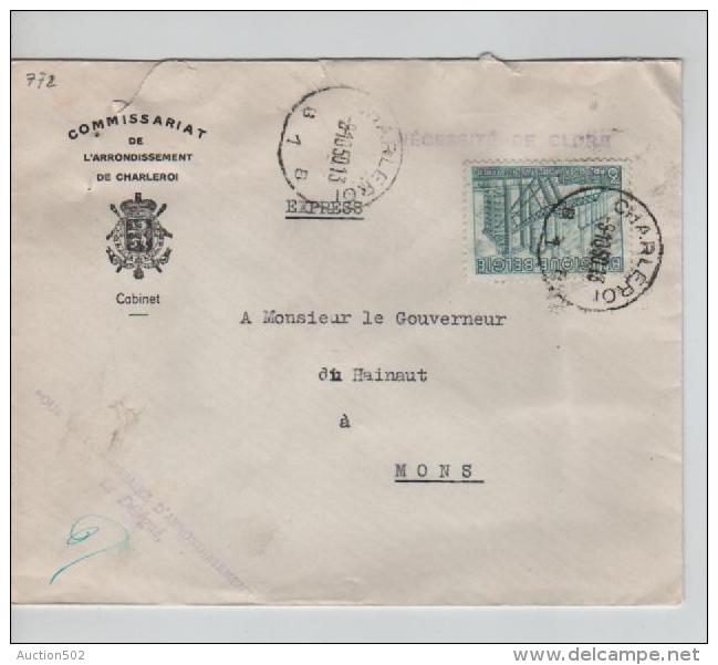 TP 772 SExportation S/Lettre Exprés C.Charleroi Du 9.10.1950 V. Mons PR249 - Briefe U. Dokumente