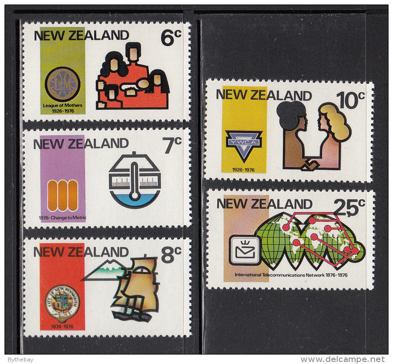 New Zealand MNH Scott #593-#597 Set Of 5 Anniversaries And Centenaries - Nuevos
