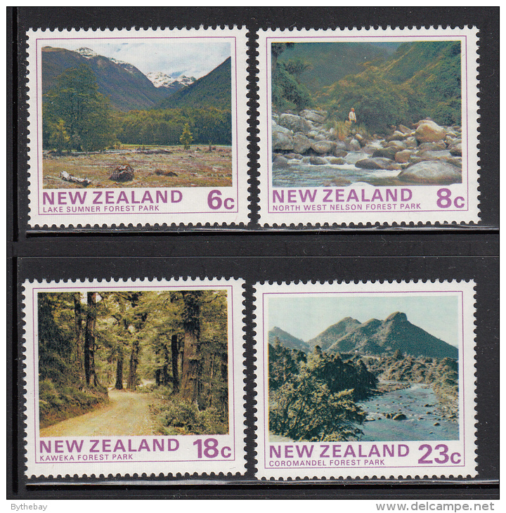 New Zealand MNH Scott #577-#580 Set Of 4 Scenics - Lake Sumner, North West Nelson, Kaweka, Coromandel - Unused Stamps