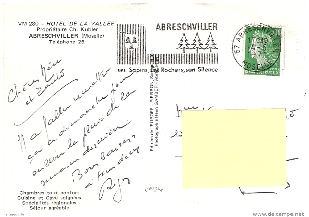 ABRESCHVILLER 57 - HOTEL DE LA VALLEE - Multivues - 14.6.1971 - VM 280 - W-2 - Other & Unclassified