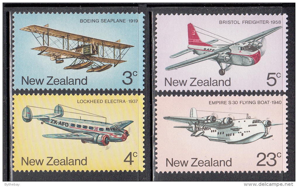 New Zealand MNH Scott #556-#559 Set Of 4 Airplanes - Nuevos