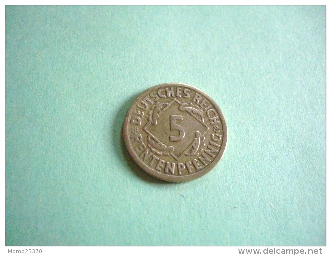 PIECE 1924 ALLEMAGNE DEUTSCHES REICH 5 RENTEN  PFENNIG - 5 Rentenpfennig & 5 Reichspfennig