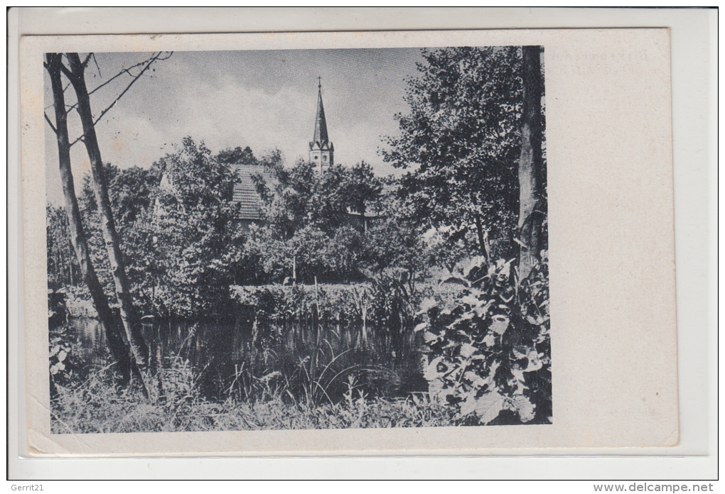 0-1403 BIRKENWERDER, Fließ Mit Blick Auf Die Kirche, 1944 - Birkenwerder