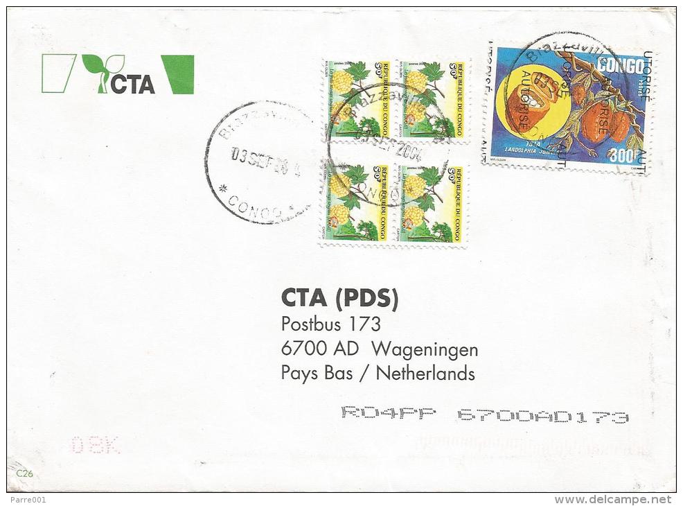 Congo 2004 Liana Landolphia Provisionary Overprint AUTORISE Cover. Extremely Rare! - Afgestempeld