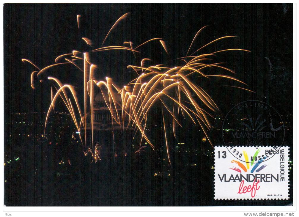 Belgium Belgique Belgie 1988 Flanders Lives Fireworks Vlaanderen Leeft Canceled In Nossegem - 1981-1990