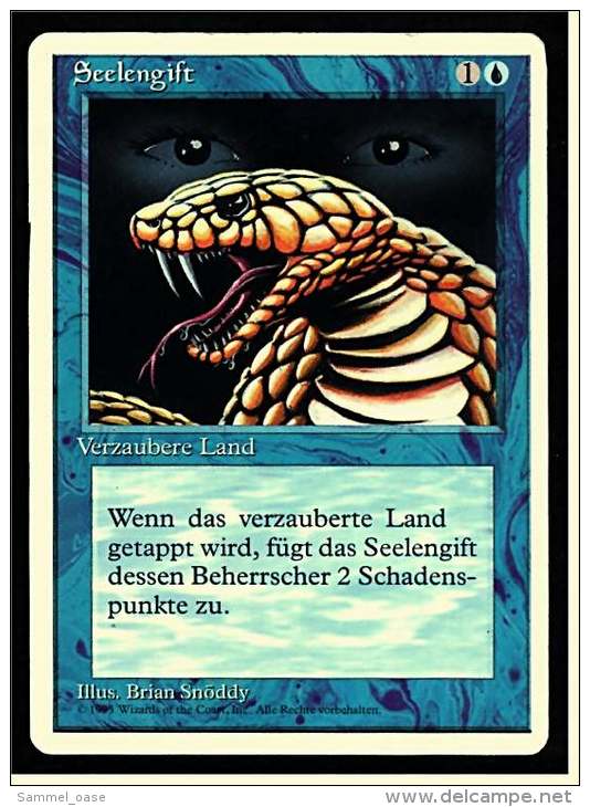 Karte Magic The Gathering  -  Verzaubere Land  -  Seelengift  -  Deutsch - Autres & Non Classés