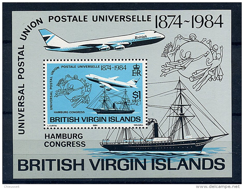 Lot 310 - B 17 - Iles Vierges ** Bloc N° 21 - 19e Congrès De L'U.P.U. - Boeing 747 - British Virgin Islands