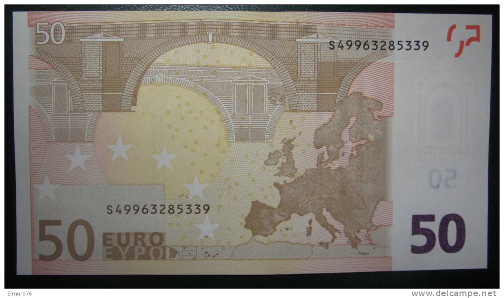 50 EURO J077A3 Italy Serie S Perfect UNC - 50 Euro