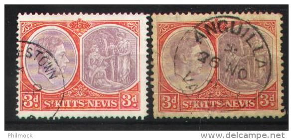 St Kitts-Nevis 1938-1943 - 98 A-B - St.Kitts-et-Nevis ( 1983-...)