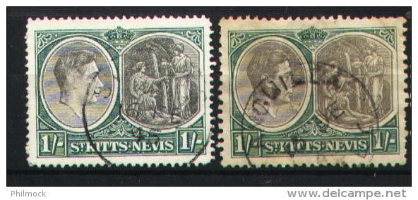 St Kitts-Nevis 1938-1943 - 100 A-B - St.Kitts-et-Nevis ( 1983-...)