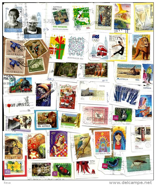 AUSTRALIA LOT231 MIXTURE OF50+ USED STAMPS MOSTLY 2010/2013 & CHRISTMAS ISLAND ETC.READ DESCRIPTION!! - Vrac (max 999 Timbres)