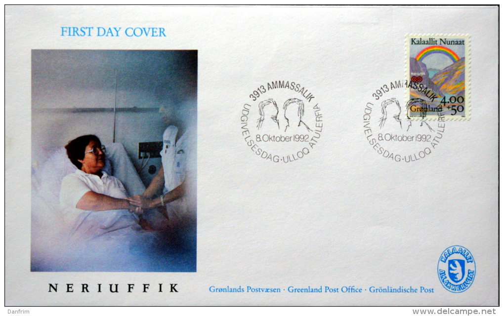 Greenland 1992 Fight Against Cancer   MiNr.228 FDC ( Lot Ks) - FDC