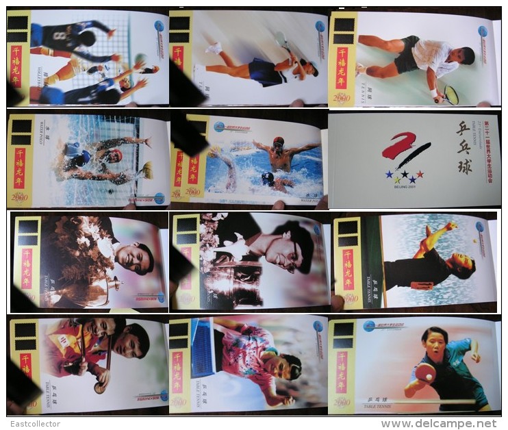 UNIVERSIADE sport booklets edition  - 10 books , 100 cards -  table tennis