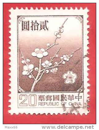 TAIWAN - FORMOSA - CINA - USATO - 1979 - Plum Blossoms - 20 New Taiwan Dollar - Michel TW 1292 - Gebraucht