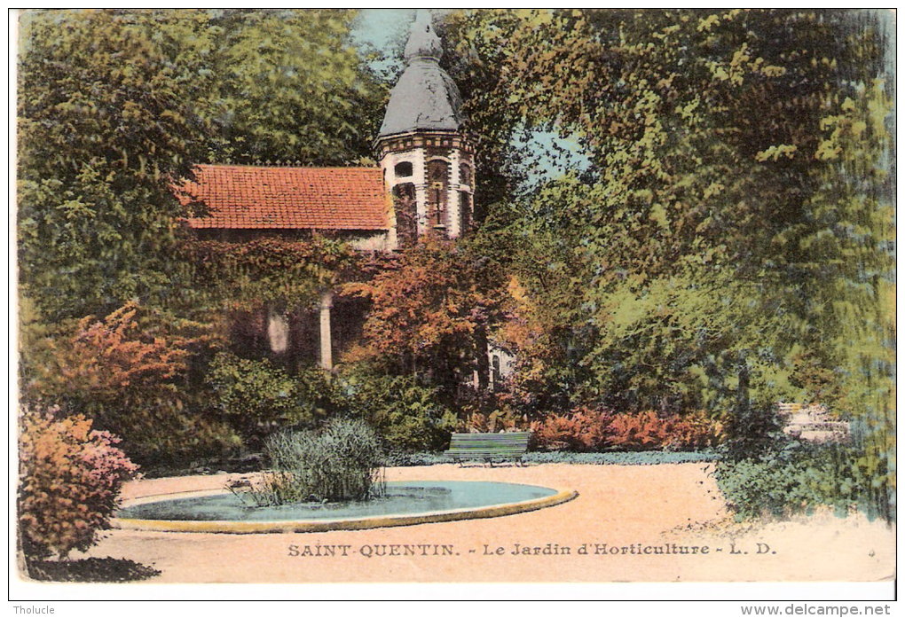 Saint-Quentin-Aisne-1930-Le Jardin D'Horticulture-Le Chalet-Colorisée-carte écrite En 1930 - Saint Quentin