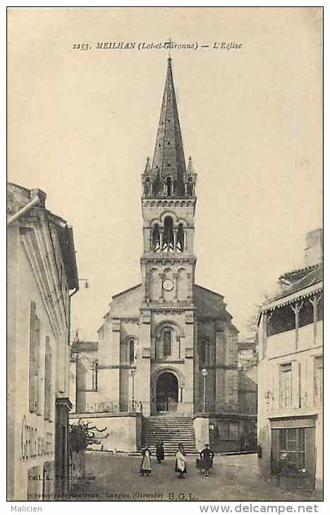 Lot Et Garonne -ref 63 - Meilhan -l'église - Carte Bon état - - Meilhan Sur Garonne