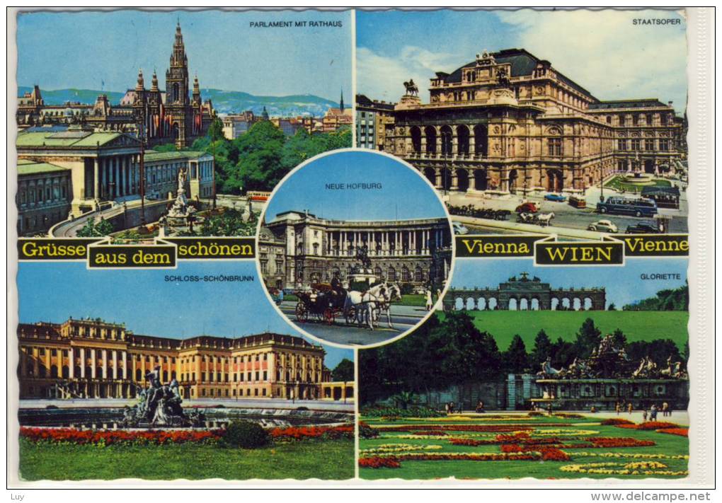 Grüsse Aus Dem Schönen WIEN / VIENNA / VIENNE  -  Mehrbildkarte - Sonstige & Ohne Zuordnung