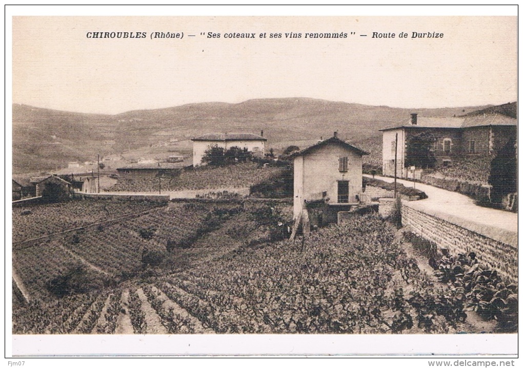 69 - CHIROUBLES - Ses Coteaux Et Ses Vins Renommés -Route De Durbize - Chiroubles