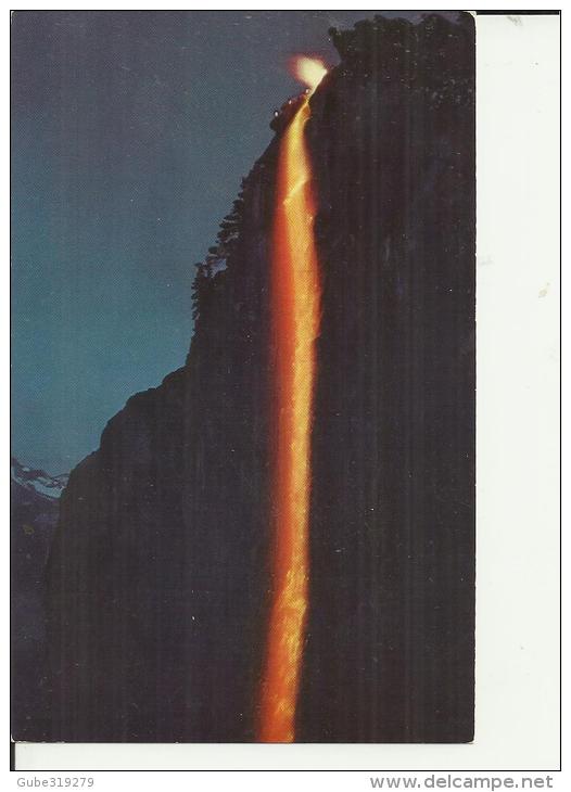 UNITED STATES 1951  – POSTCARD – GLACIER POINT – THE FIREFALL - ADDR TO SWITZERLAND W 1 ST OF 3 C POSTM YOSEMITE NATIONA - Yosemite