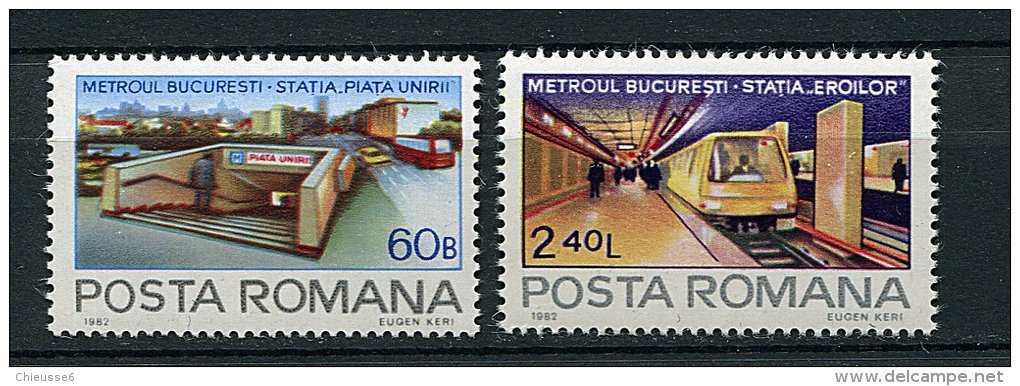 Roumanie ** N° 3372/3373 - Métro De Bucarest - Unused Stamps