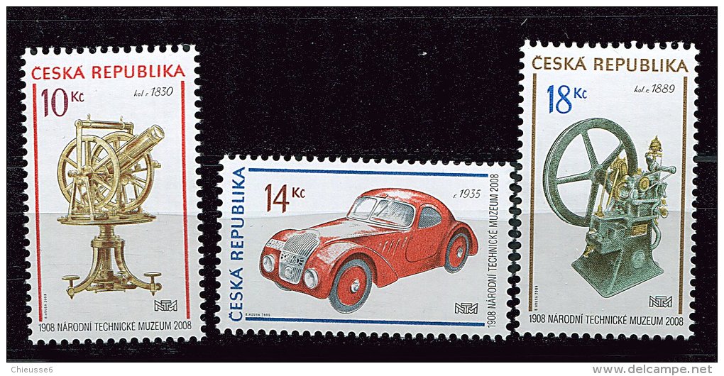 Lot 169 - B 17 - Rep. Tchèque ** N° 504 à 506 - Cent. Du Musée Des Techniques - Neufs