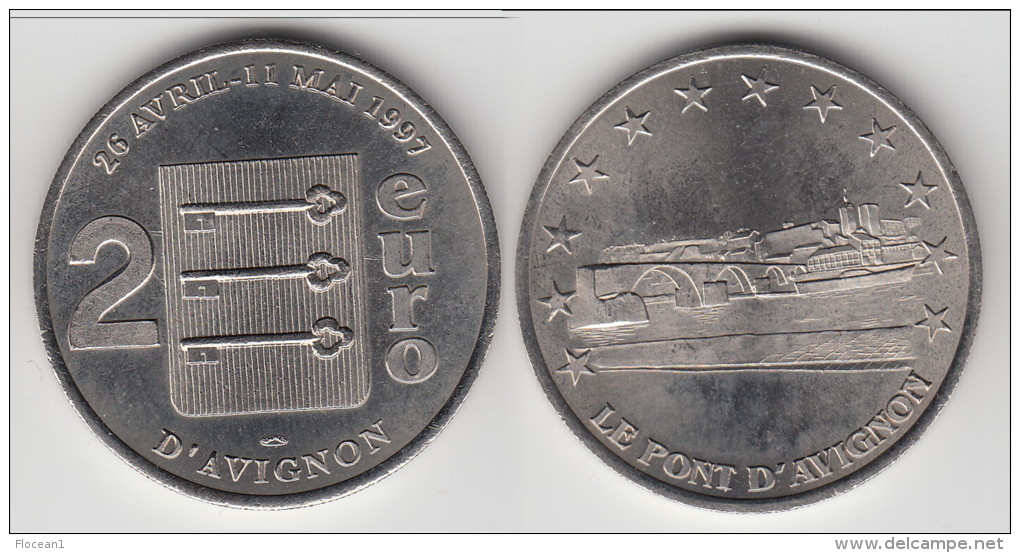 **** 2 EURO D´AVIGNON - 26 AVRIL AU 11 MAI 1997 - LE PONT D´AVIGNON - PRECURSEUR EURO **** EN ACHAT IMMEDIAT !!! - Euros Of The Cities