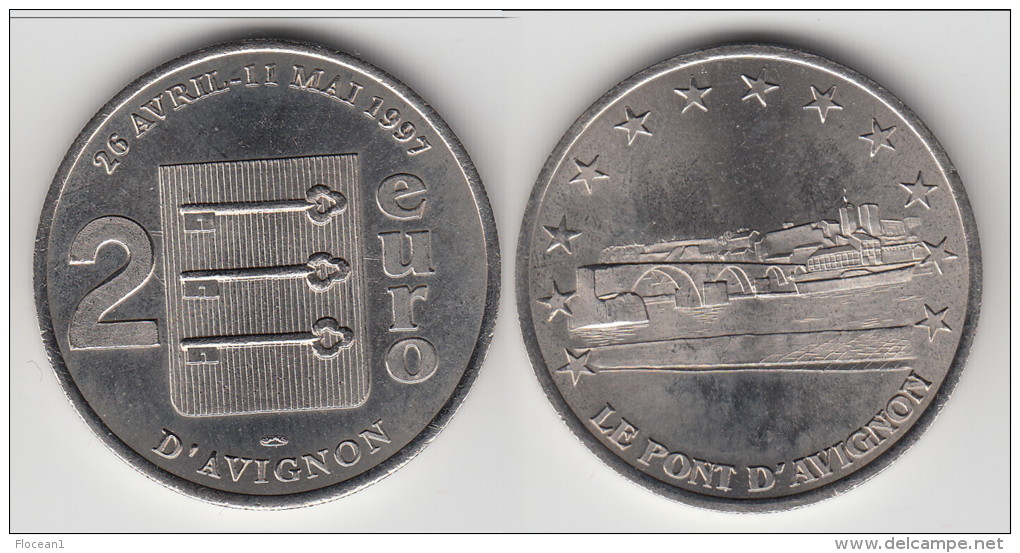 **** 2 EURO D´AVIGNON - 26 AVRIL AU 11 MAI 1997 - LE PONT D´AVIGNON - PRECURSEUR EURO **** EN ACHAT IMMEDIAT !!! - Euro Der Städte