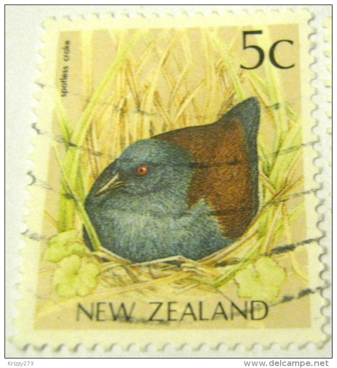 New Zealand 1991 Spotless Crake Bird 5c - Used - Gebraucht