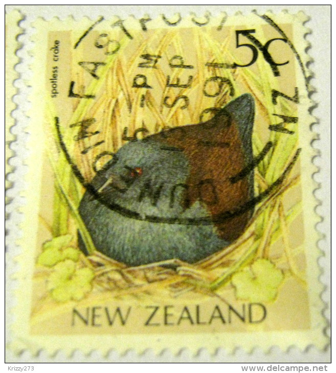 New Zealand 1991 Spotless Crake Bird 5c - Used - Gebraucht