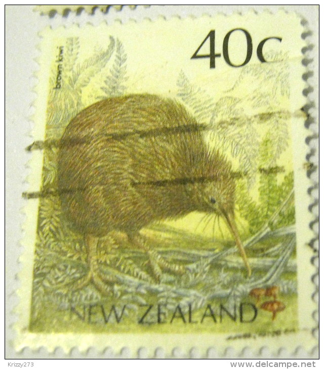 New Zealand 1988 Bird Brown Kiwi 40c - Used - Used Stamps