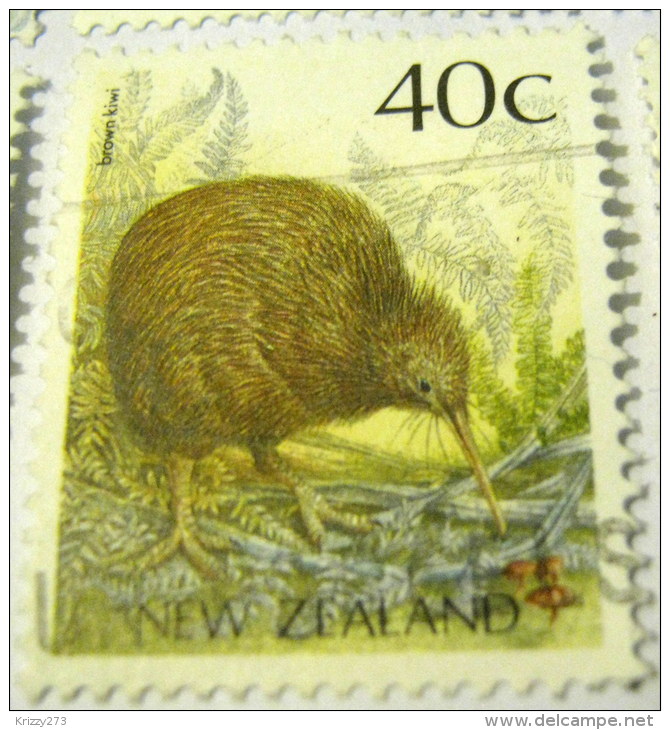 New Zealand 1988 Bird Brown Kiwi 40c - Used - Used Stamps