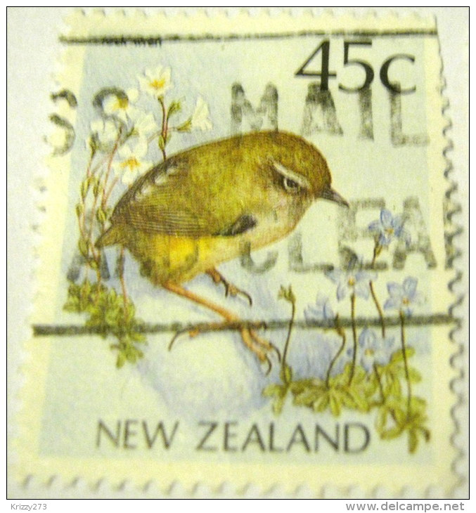 New Zealand 1991 Rock Wren Bird 45c - Used - Gebraucht