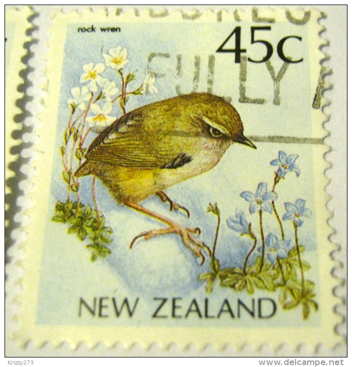 New Zealand 1991 Rock Wren Bird 45c - Used - Gebraucht