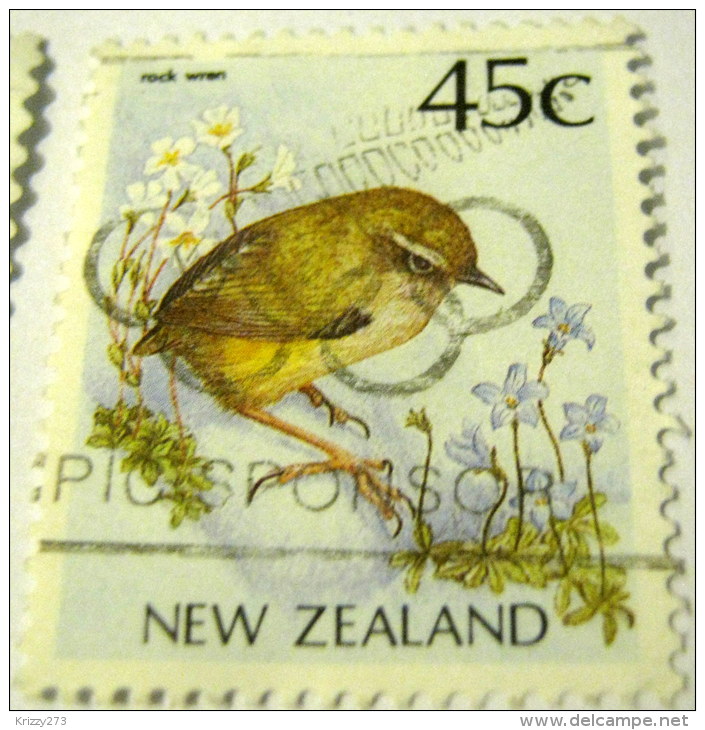 New Zealand 1991 Rock Wren Bird 45c - Used - Gebraucht