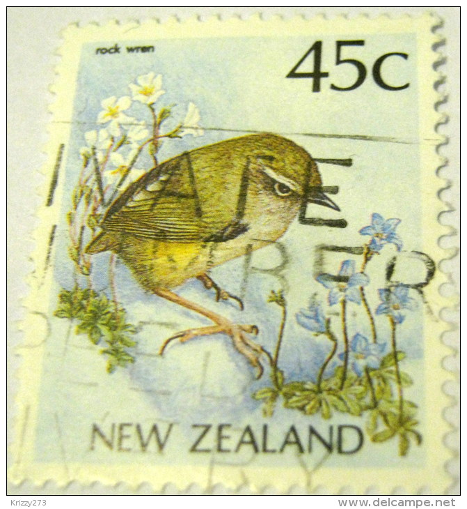 New Zealand 1991 Rock Wren Bird 45c - Used - Gebraucht